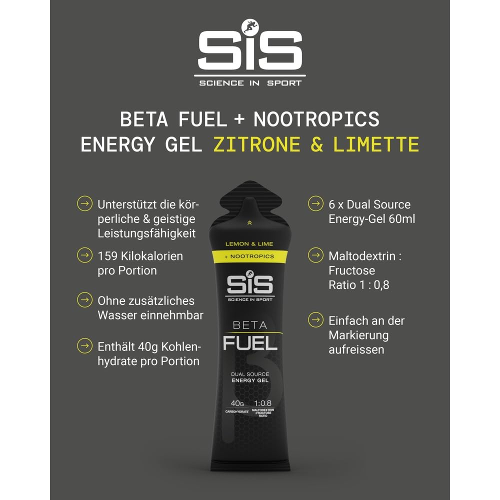 science-in-sport-beta-fuel-nootropics-gel-zitrone-limette-6-x-60ml image 2