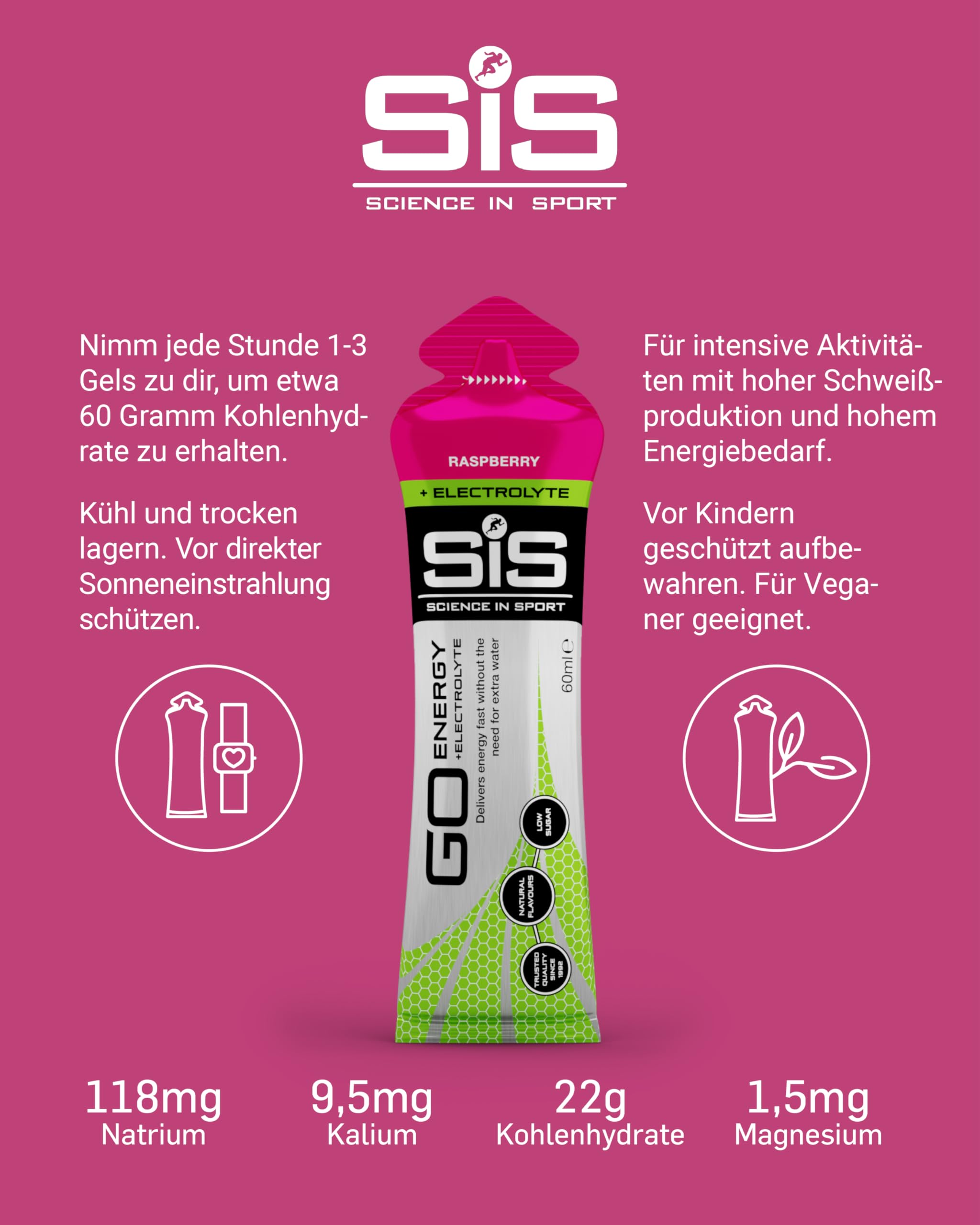 science-in-sport-go-energy-elektrolyt-gel-6-x-60-ml-himbeere image 4