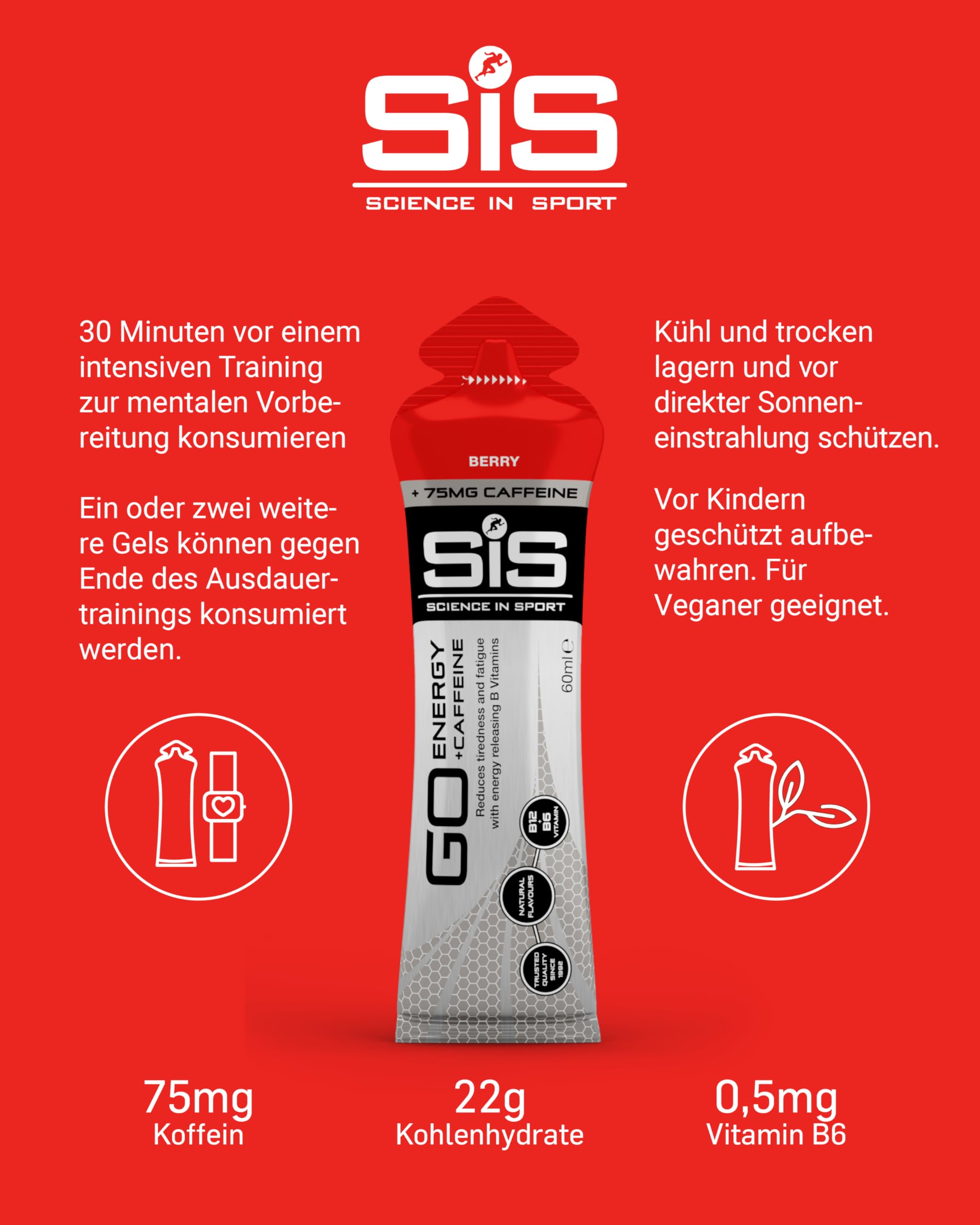 science-in-sport-go-energy-koffein-gel-30-x-60-ml-beere image 4