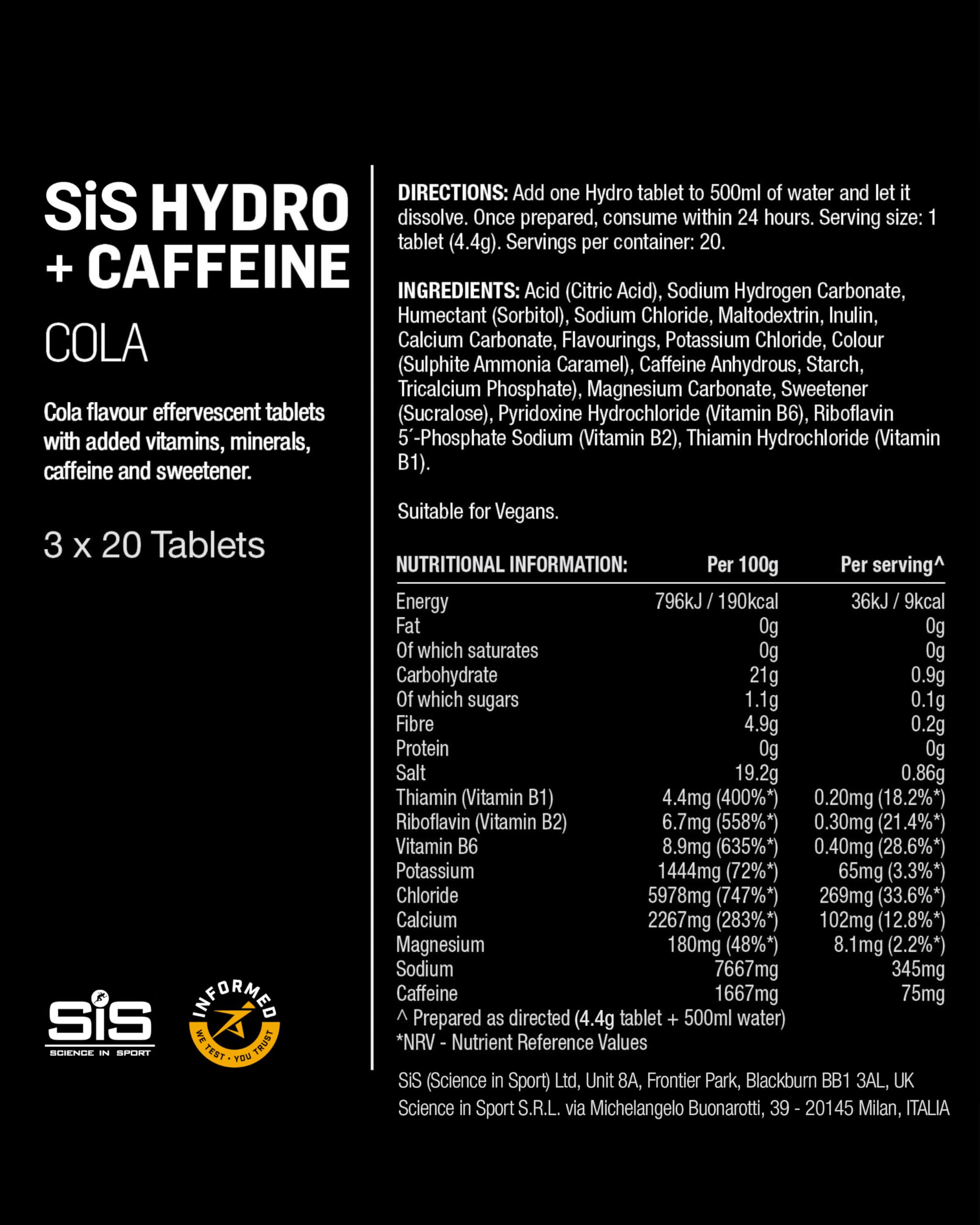 science-in-sport-go-hydro-koffein-brausetabletten-cola-3x20-tabs image 6