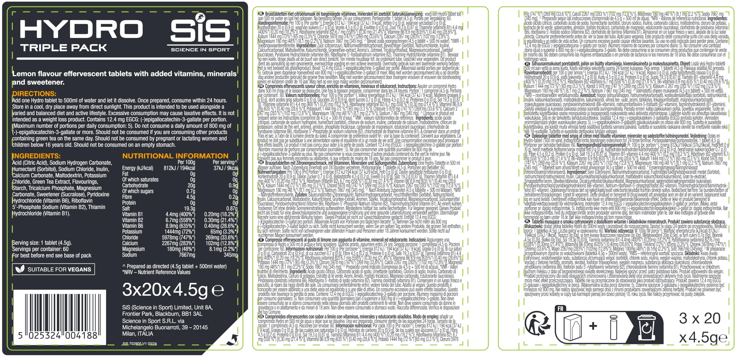 science-in-sport-go-hydro-elektrolyt-tabletten-zitrone-3-x-20-tabs image 7