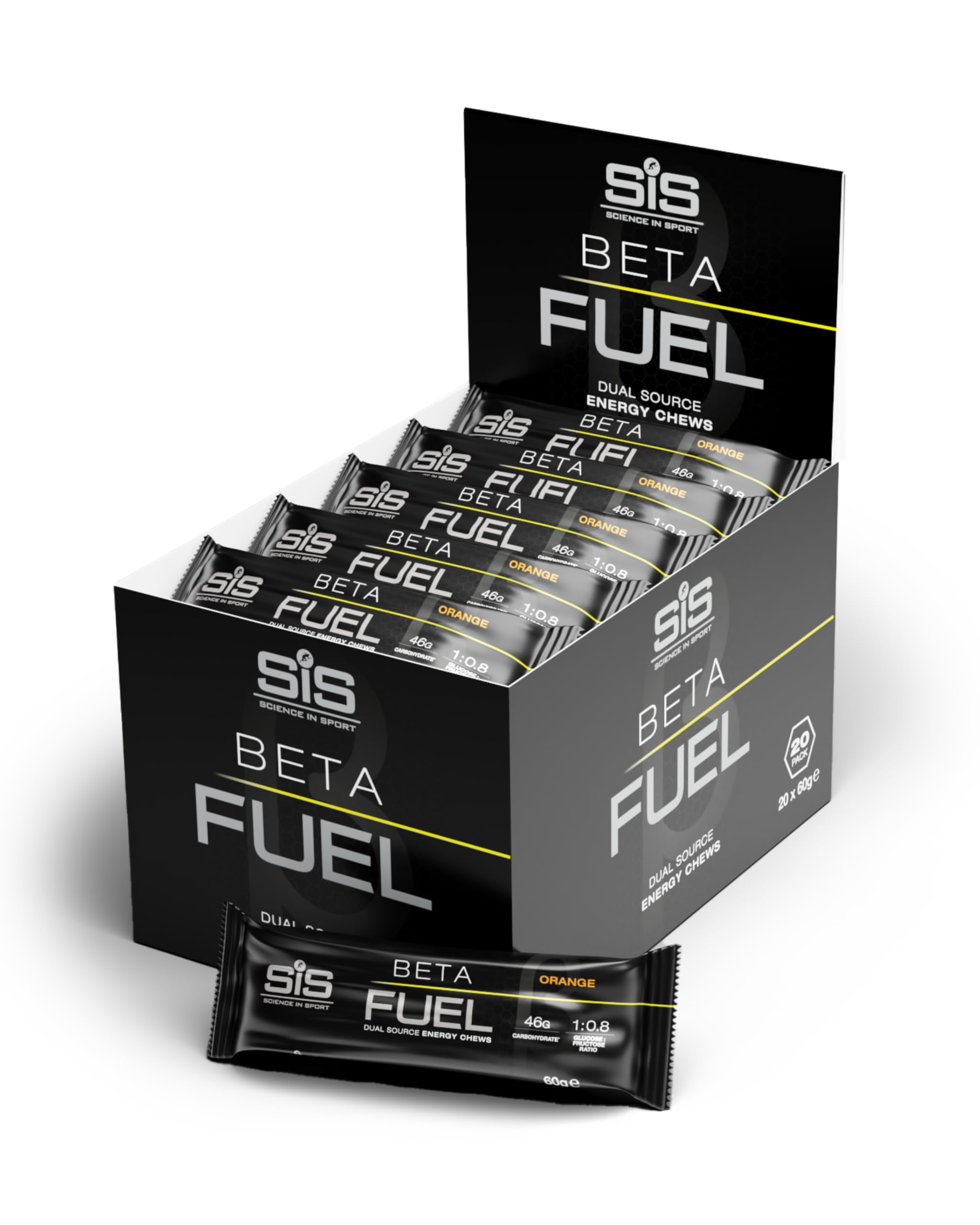 science-in-sport-beta-fuel-energy-chews-orange-20-x-60g image 1