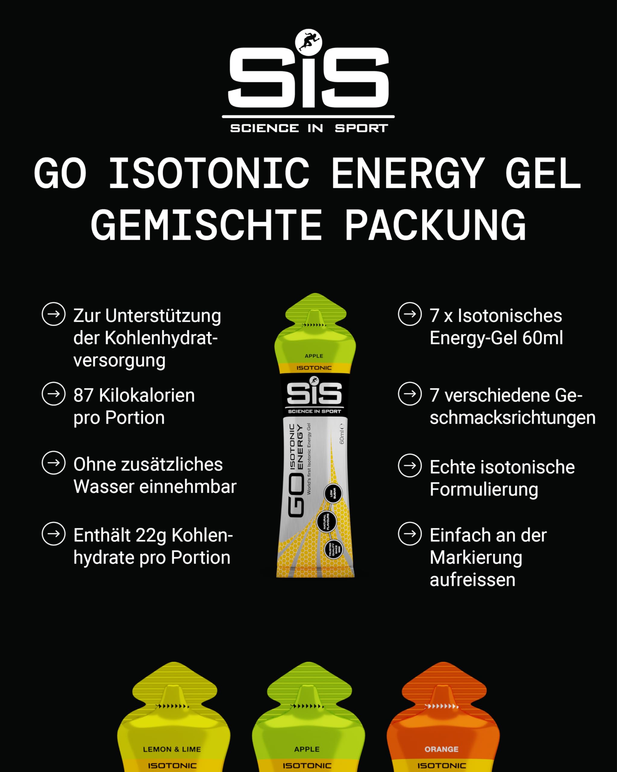 science-in-sport-go-isotonisches-energy-gel-mixed-7-x-60-ml image 2