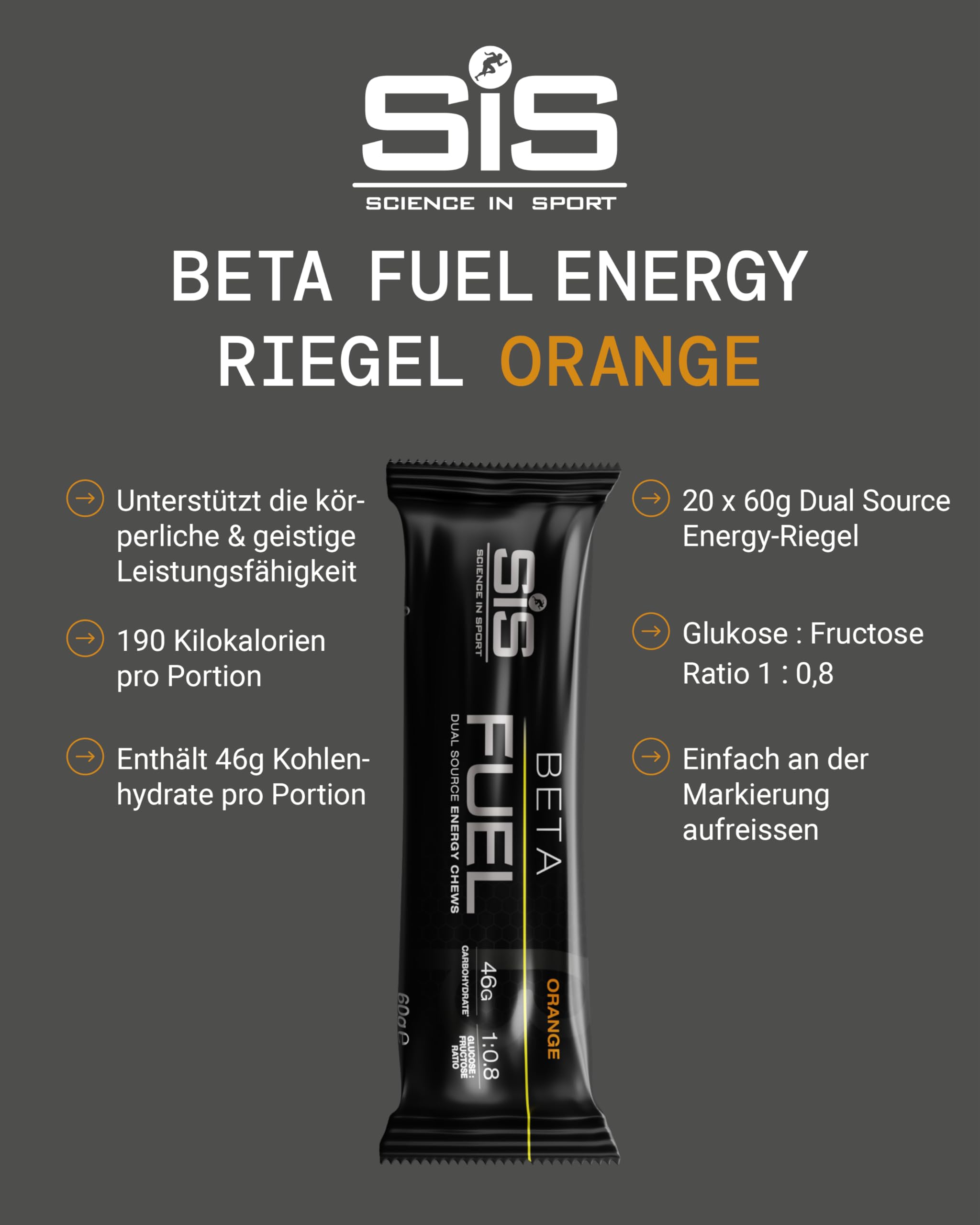 science-in-sport-beta-fuel-energy-chews-orange-20-x-60g image 2