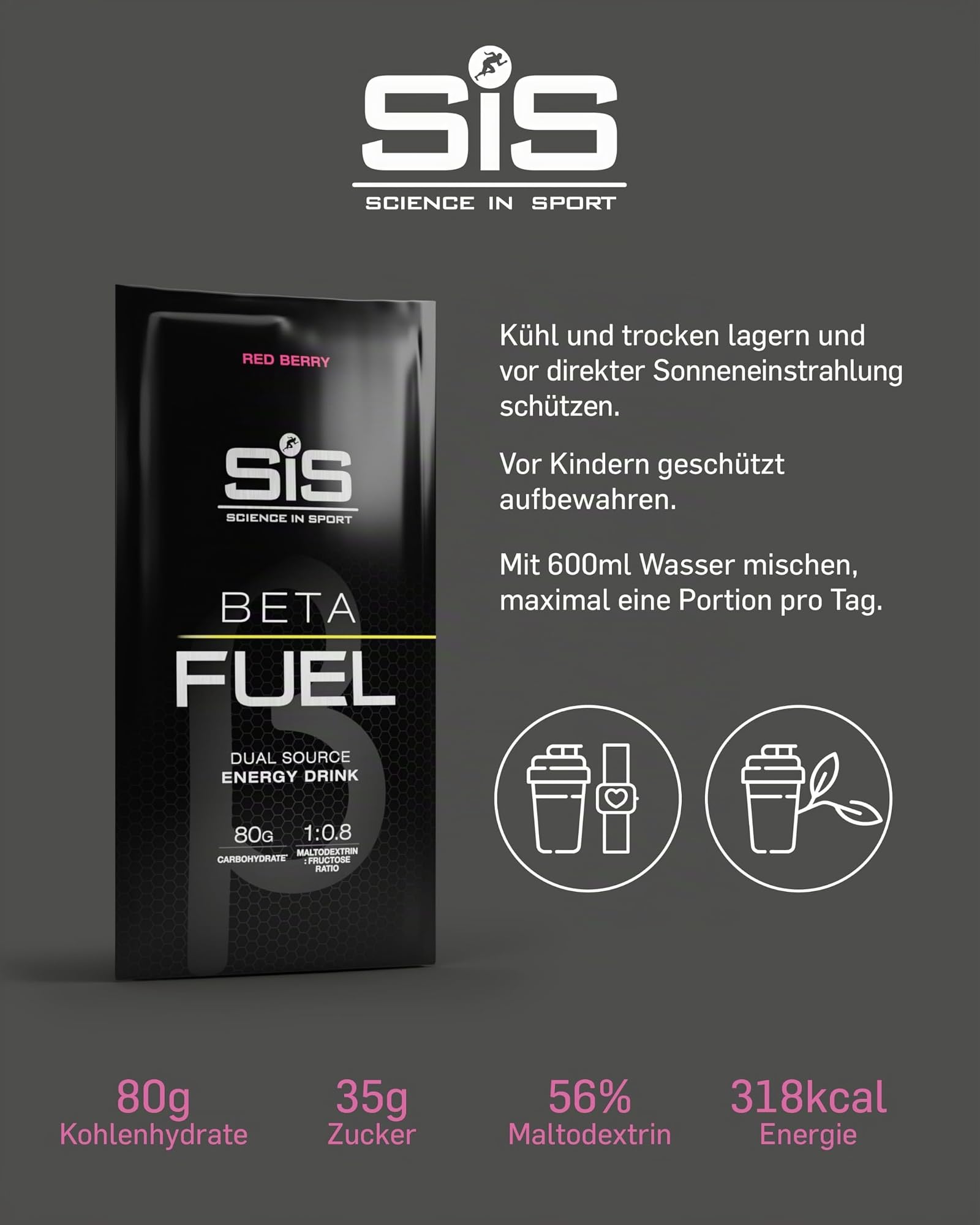science-in-sport-beta-fuel-80-energy-drink-pulver-rote-beere-15x82g image 4