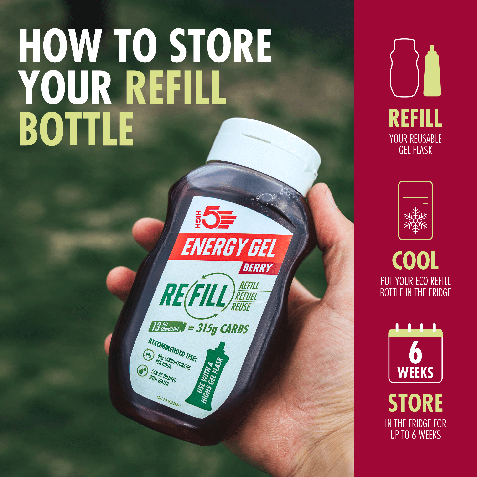 high5-gel-refill-bundle-150ml-flask-berry-550g image 5